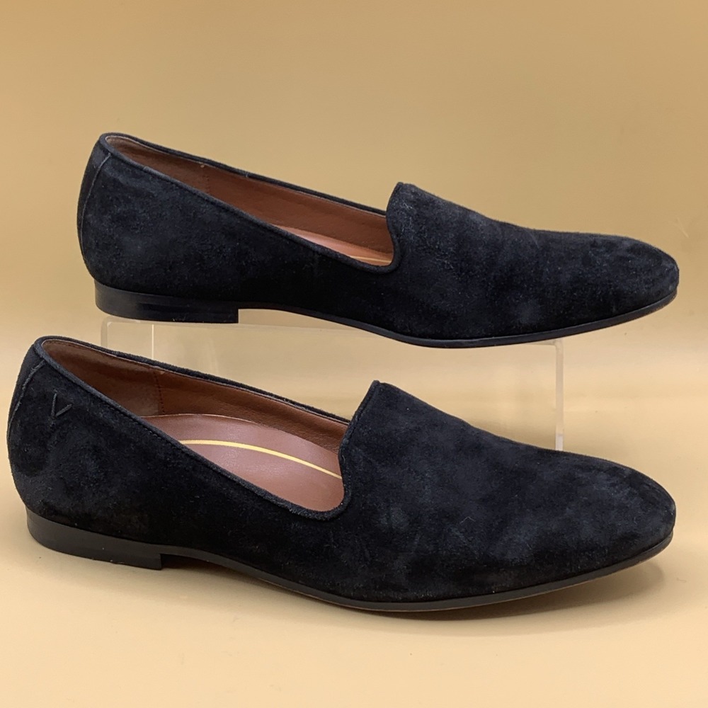 VIONIC Willa Women's Loafers Black Suede Office Classy Minimalist Size 8.5